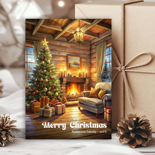 フェスティブな魅力あふれるクリスマスのインテリア シーズンカード
