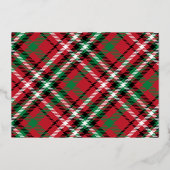 フェスティブガール クリスマスイラスト プラッド写真 箔シーズンカード (裏面)