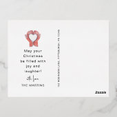 フェスティブガール クリスマス イラスト写真 箔シーズンポストカード (裏面)