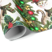 フェスティブクリスマスキャット ラッピングペーパー (ロールコーナー)