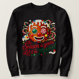 フェスティブクリスマスキャンディクルーネックギフト スウェットシャツ