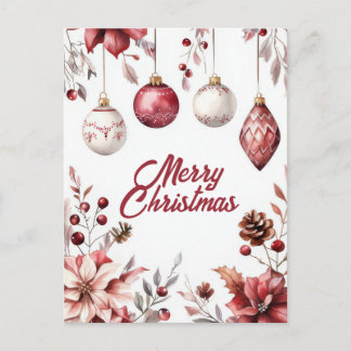 フェスティブクリスマスグリーティングカード ポストカード