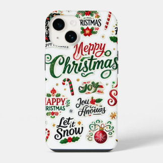 フェスティブクリスマスステッカーコレクション – 奇想天外なH iPhone 14ケース