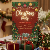 フェスティブクリスマスパーティー招待状 招待状
