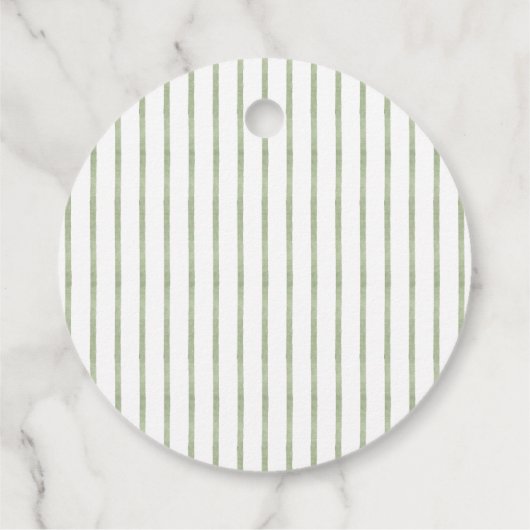 フェスティブグリーン クリスマス ブライダルシャワー フェイバータグ (裏面)