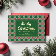 フェスティブグリーン・タータンチェック・クリスマスゴールド