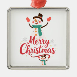 フェスティブスノーマンメリークリスマスリップバーム メタルオーナメント
