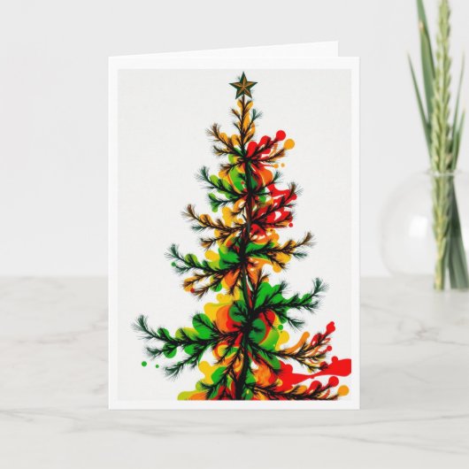 フェスティブスプラッシュクリスマスツリー シーズンカード (正面)
