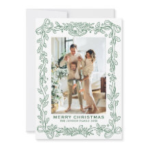 フェスティブセージグリーンのクリスマスリボン 2枚の写真