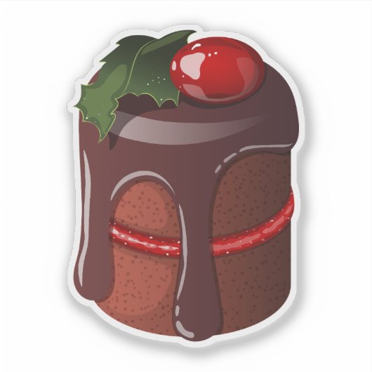 フェスティブチョコレートクランベリーミニケーキ シール (正面)