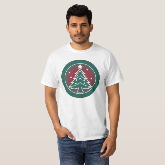 フェスティブファー: クリスマスの喜び Tシャツ (正面フル)