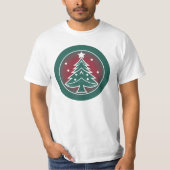 フェスティブファー: クリスマスの喜び Tシャツ (正面)