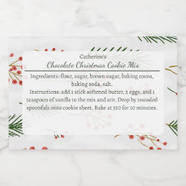 フェスティブブランチ&ベリー クリスマス バキングミックス フードラベル