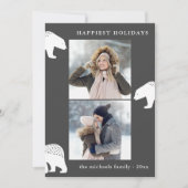 フェスティブベアーズツー写真クリスマスホリデー シーズンカード (正面)