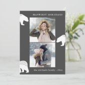 フェスティブベアーズツー写真クリスマスホリデー シーズンカード (スタンド正面)