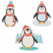 フェスティブペンギンステッカー シール (正面)