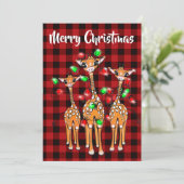 フェスティブホリデーギザフェ, キラキラライト, 赤いチェック柄 招待状 (スタンド正面)