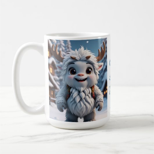 フェスティブ・イエティ コーヒーマグカップ (左)