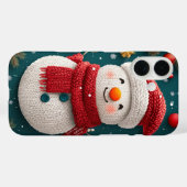 フェスティブ ウィンター ニット 雪だるま クリスマス Case-Mate iPhoneケース (裏面 (横))