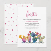 フェスティブ カクタス ブライダル シャワー フィエスタ 招待状 (正面/裏面)