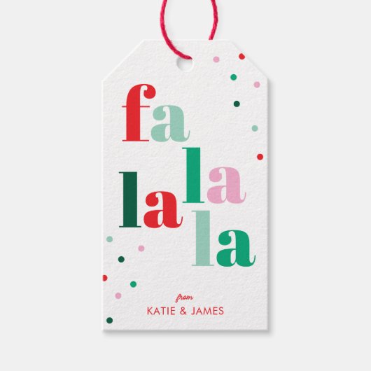 フェスティブ ギフトタグ Fa La La La (正面)