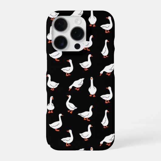 フェスティブ・グース・クリスマス - おもしろホリデー・ギャグギフト iPhoneケース (裏面)