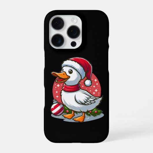 フェスティブ・グース・クリスマス - おもしろホリデー・ギャグ・ギフト iPhoneケース (裏面)