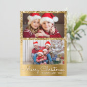 フェスティブ ゴールド グラム 2 フォト コラージュ シーズンカード (スタンド正面)