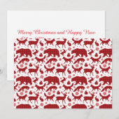 フェスティブ タビー キャット クリスマス パターン (正面/裏面)