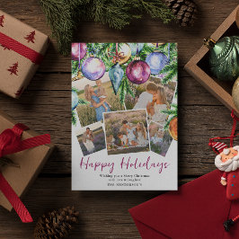 フェスティブ・バブルズ ファミリー5 写真 ホリデー カード