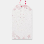 フェスティブ ピンク ジンジャーブレッド ハウス クリスマス ギフト ギフトタグ (裏面)