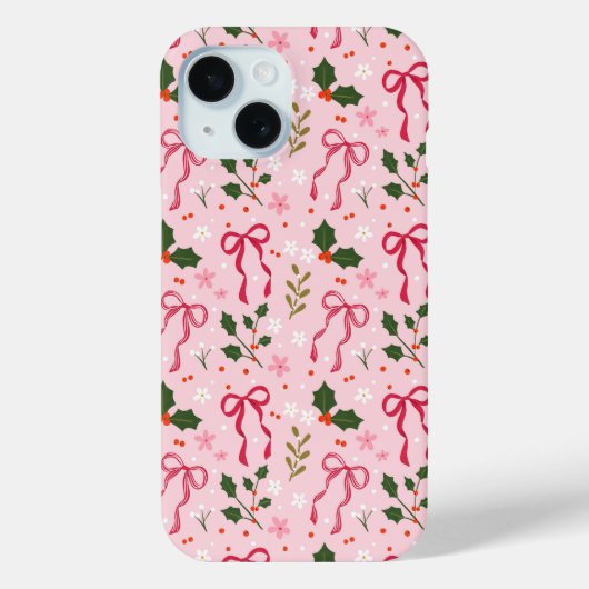 フェスティブ ピンク リボン スマホケース Case-Mate iPhoneケース (裏面)