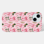 フェスティブ ピンク リボン スマホケース Case-Mate iPhoneケース (裏面 (横))