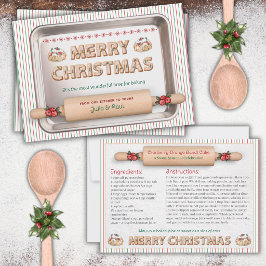 フェスティブ・ピンストライプ・バントケーキのレシピ クリスマスカード