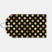 フェスティブ ファ ラ ラ ゴールデン ポルカ ドット ホリデー ギフトタグ (裏面横)