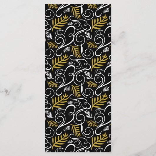 フェスティブ フォリアージュ ヴィンテージ デコ フレーム ホリデーパーティー メニュー (裏面)