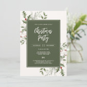 フェスティブ フォリア フレーム クリスマス パーティー 招待状 (スタンド正面)