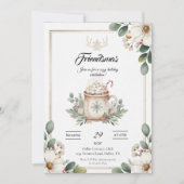 フェスティブ フレンズマス パーティー ご招待 プリント可能 招待状 (正面)