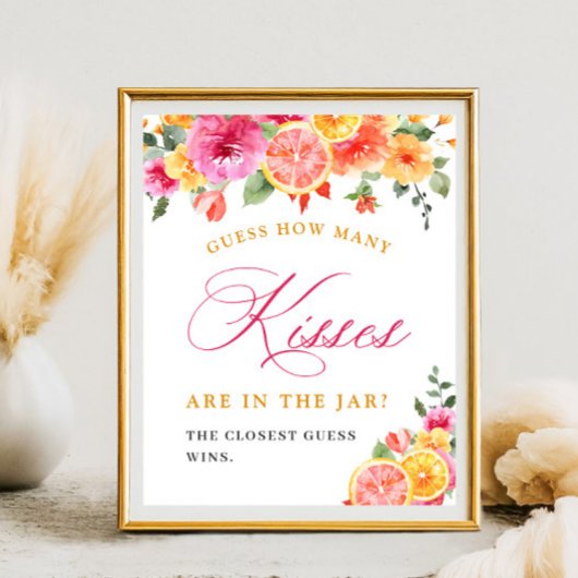 フェスティブ ブライト フラワー ゲス ハウ メニー ブライダル シャワー ポスター