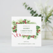 フェスティブ ホリー ベリー クリスマス グリーティング (スタンド正面)