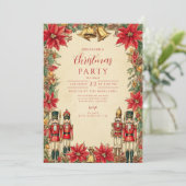 フェスティブ ポインセチア ベルズ ホリデー 招待状 (スタンド正面)