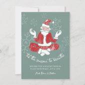 フェスティブ ヨガ サンタ シーズン トゥ ブリーブ シーズンカード (正面)