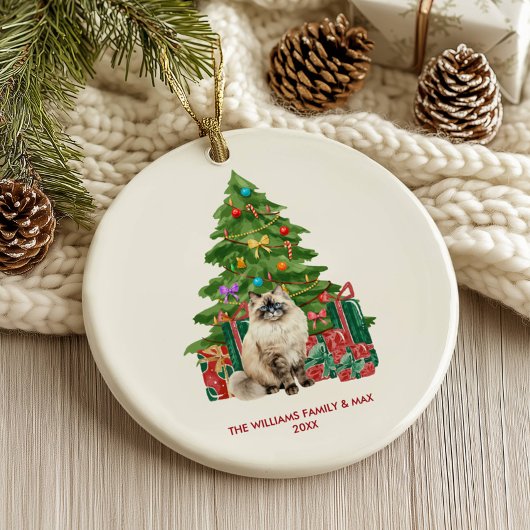 フェスティブ ラグドール 猫 クリスマス オーナメント