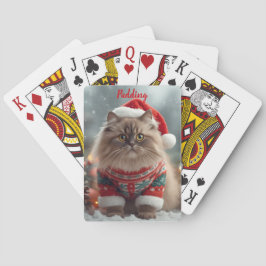 フェスティブ ラグドール 猫 クリスマス パーソナライズド トランプ