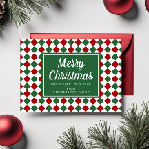 フェスティブ 赤と緑のチェック柄 クリスマス