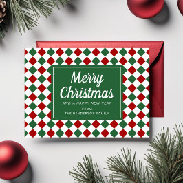 フェスティブ 赤と緑のチェック柄 クリスマス