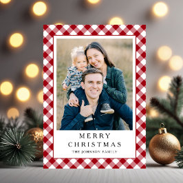 フェスティブ 赤 ギンガムチェック 写真 クリスマス
