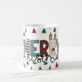 フェスティブ "MERRY クリスマス" パターンマグ コーヒーマグカップ