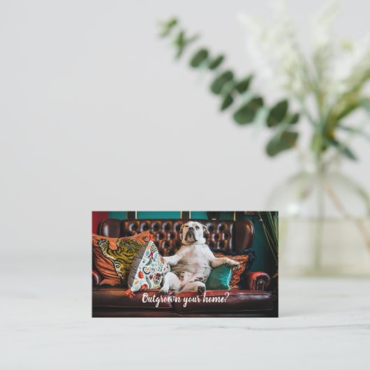 フェス実在スの紹介カード評価の不動産 名刺 (スタンド正面)