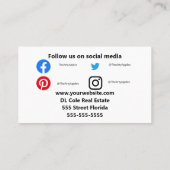 フェス実在スの紹介カード評価の不動産 名刺 (裏面)